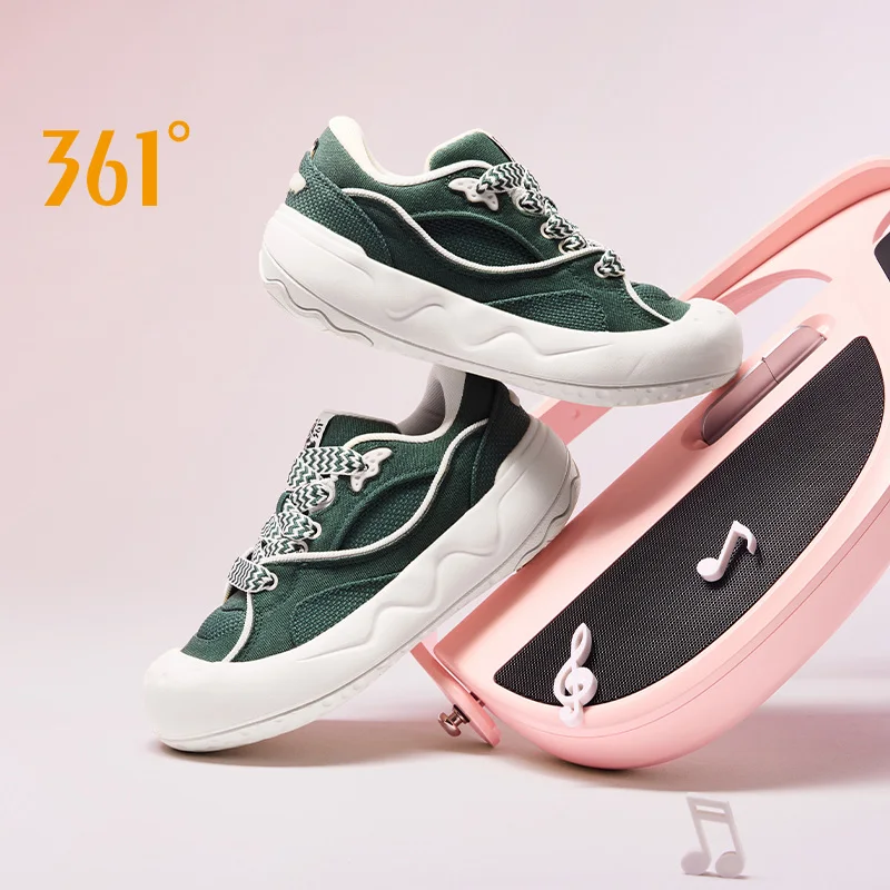 

361 Degrees Women's Skateboard Shoe Fashion-forward Contemporary Board Thick-Soled Heightened Retro Female Sneakers 682616612