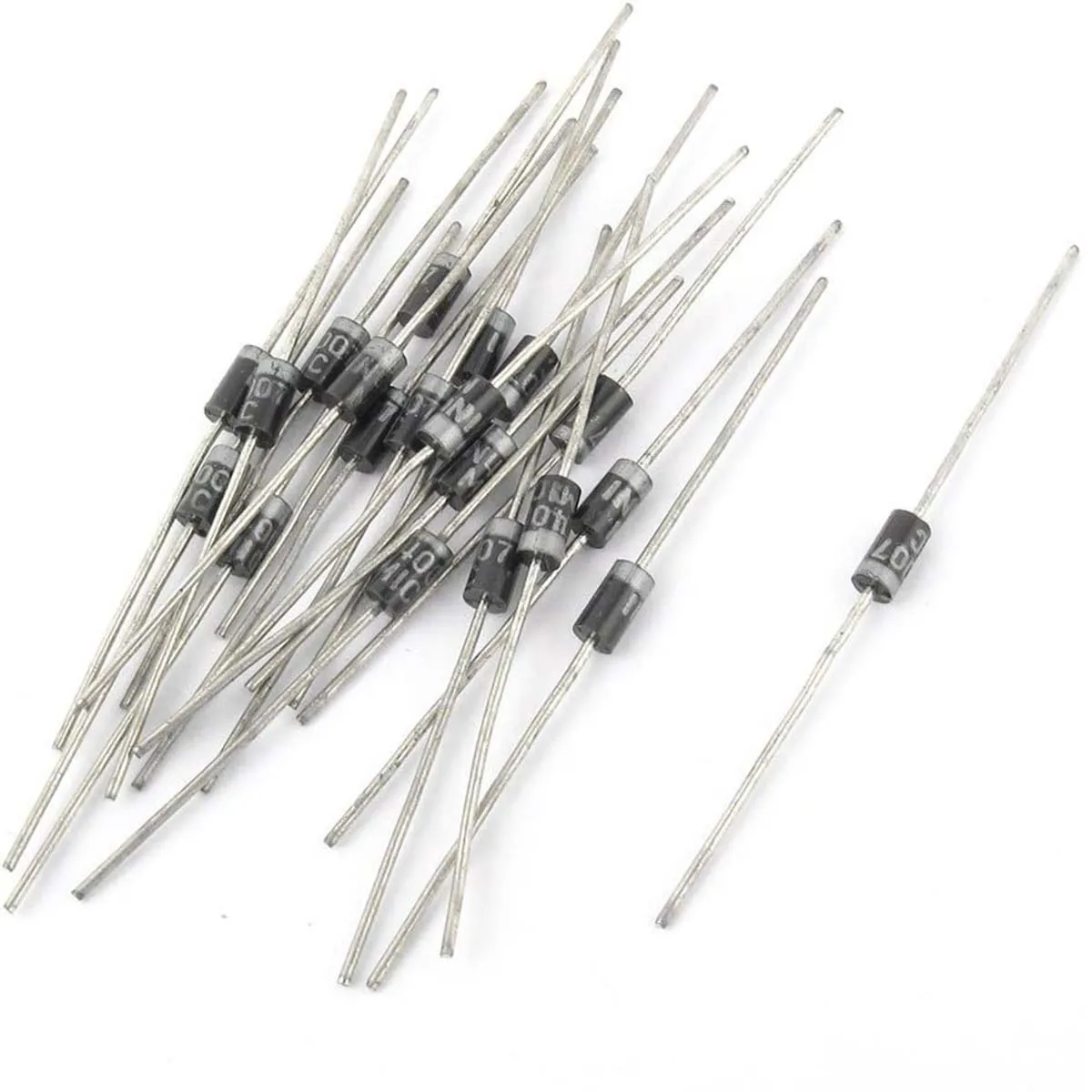 100PCS/lot 1N4007 IN4007 DO-41 Rectifier Diode 1A 1000V High Quality for DIY Electronic Arduino Projects