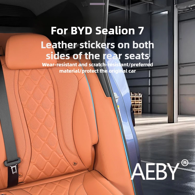 

AEBY For BYD Sealion 7 2024 Rear Seat Side Kick Pad Protective Cover, Anti-Scratch Anti-Dirt Car Interior Accessories Seat Mat