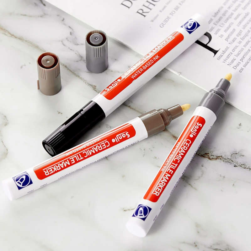 12Color Optional Waterproof Ceramic Tile Seam Pen Tile Marker Grout Pen for Tile Floor Wall Bathroom Decontamination Seam Repair