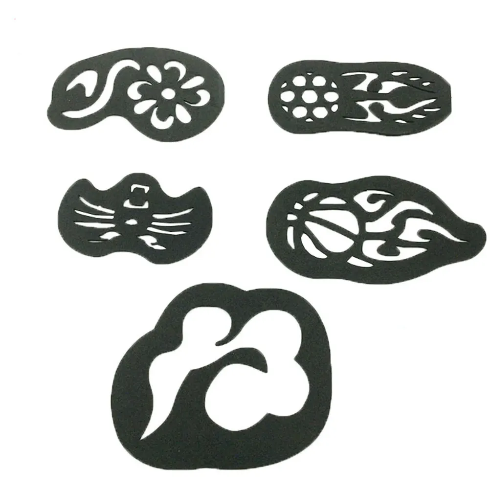 

Hair Tattoos Kit Waterproof Stencil Set Black Multifunctional Glitter Design Accessories Hair Art Tools Body