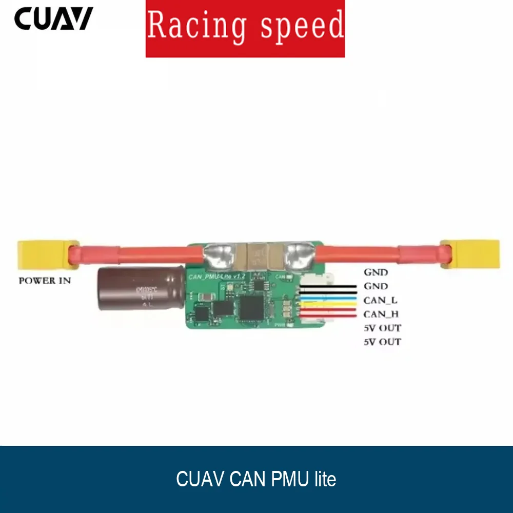 

CUAV PMU Lite Power Module for X7 Flight Controller, High Voltage CAN Bus Power Distribution with Precision Monitoring