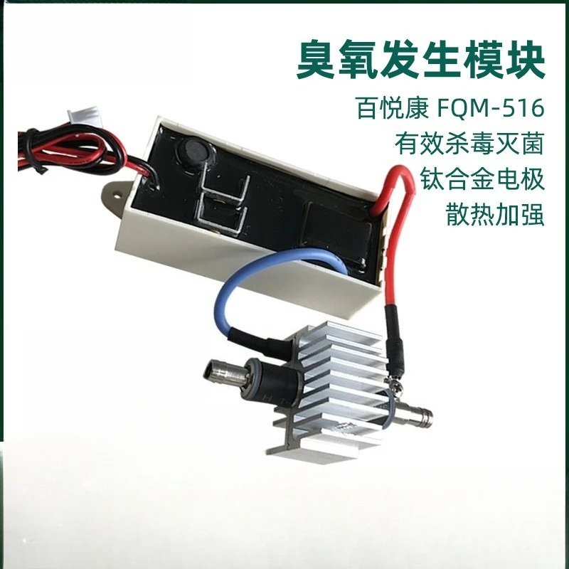 FQM-516 300mg/h Ozone Generator Module - Titanium Electrode, 220V Quartz Tube, For Fruit & Vegetable Machines (Heat Dissipation)