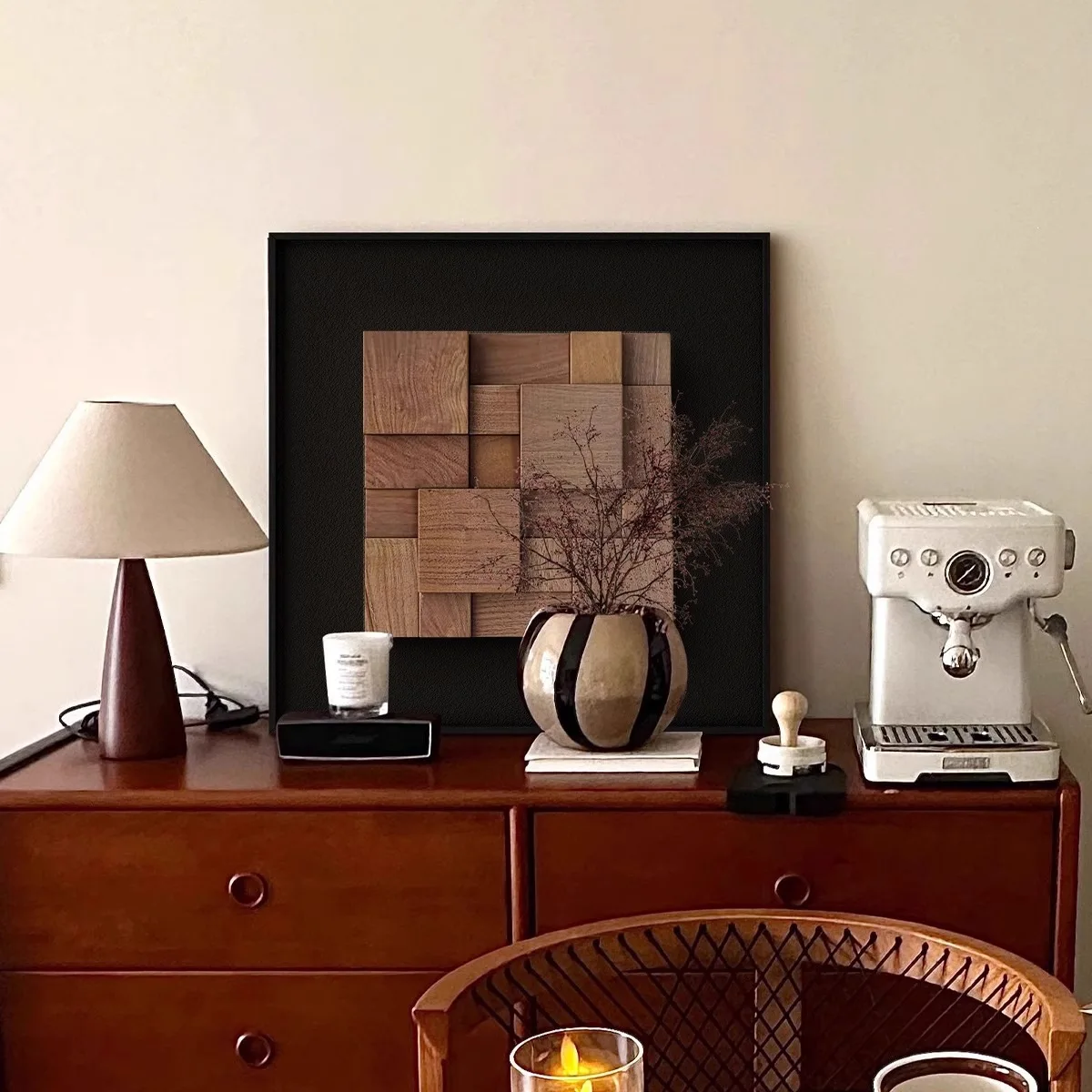 North America imported black walnut three-dimensional porch decorative painting antique counter painting sandstone solid wood