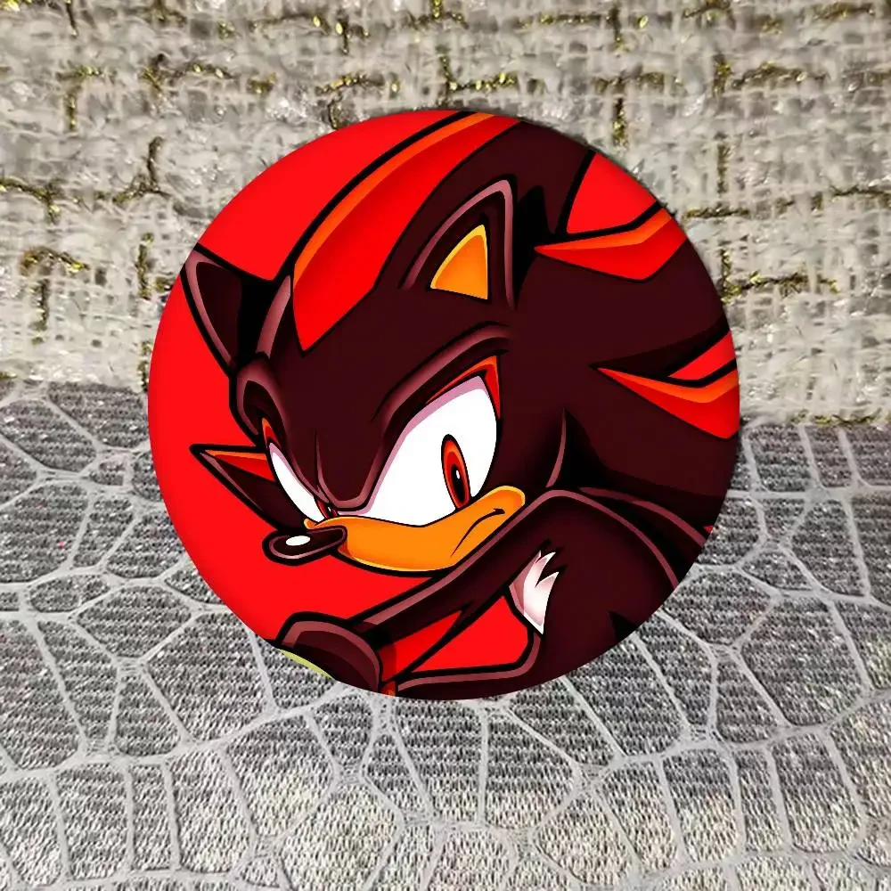 سونيك القنفذ صفيح دبوس زر مخصص أنيمي دور المدرسة القديمة بروش الكرتون طوق شارة مجوهرات هدية المشجعين #3