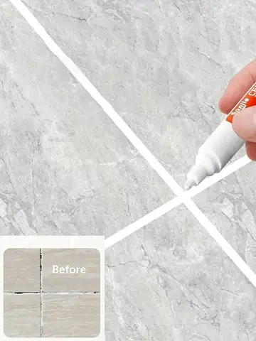 1pc Waterproof Tile Marker Grout Pen Wall Seam Pen For Tiles Floor Bathroom Decontamination Seam Repair Tools, For Hotel