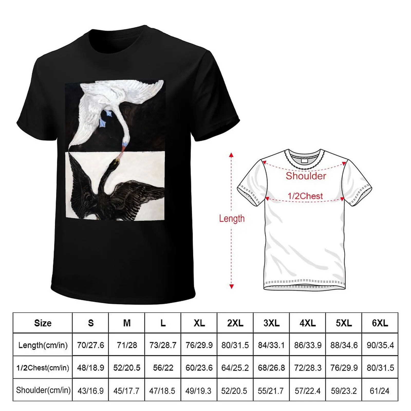Enhanced, High Res. Hilma af Klint, The Swan No.1 (1915) T-Shirt man t shirt summer T-Shirt