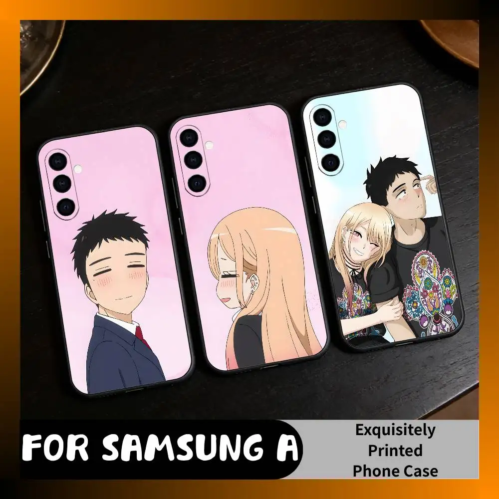 

For Couples My D-U Darling Marin Printed Phone Case For Samsung Galaxy A73,A72,A71,A70,A52,A51 Others Soft Black Cover