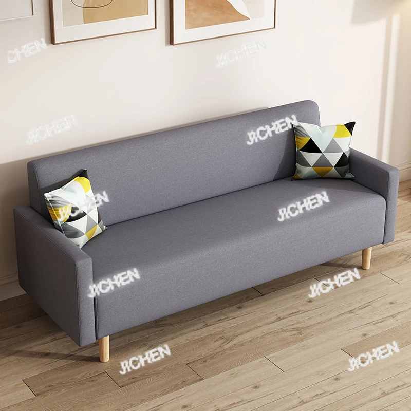 

QZT Sofá De Tela Nórdica Pequeño Apartamentu Sala De Estar Algodón Y Linu Doble Triple Simple Apartamentu Alquiler Sala Emical P