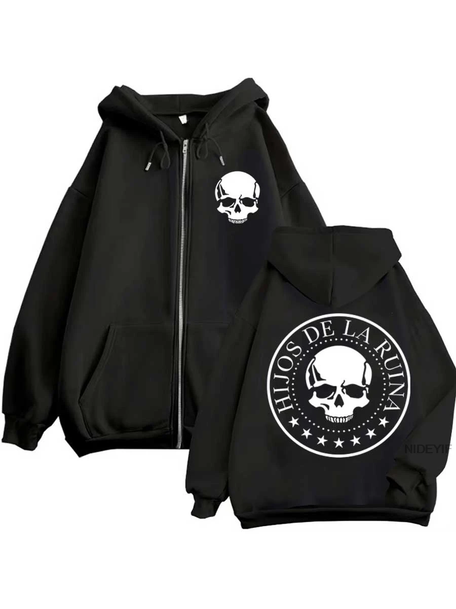 NATOS WAOR Merch 2025 Tour Sudadera con capucha con cremallera hombres mujeres chaqueta Hiphop ropa de calle traje sudadera Tops NW8