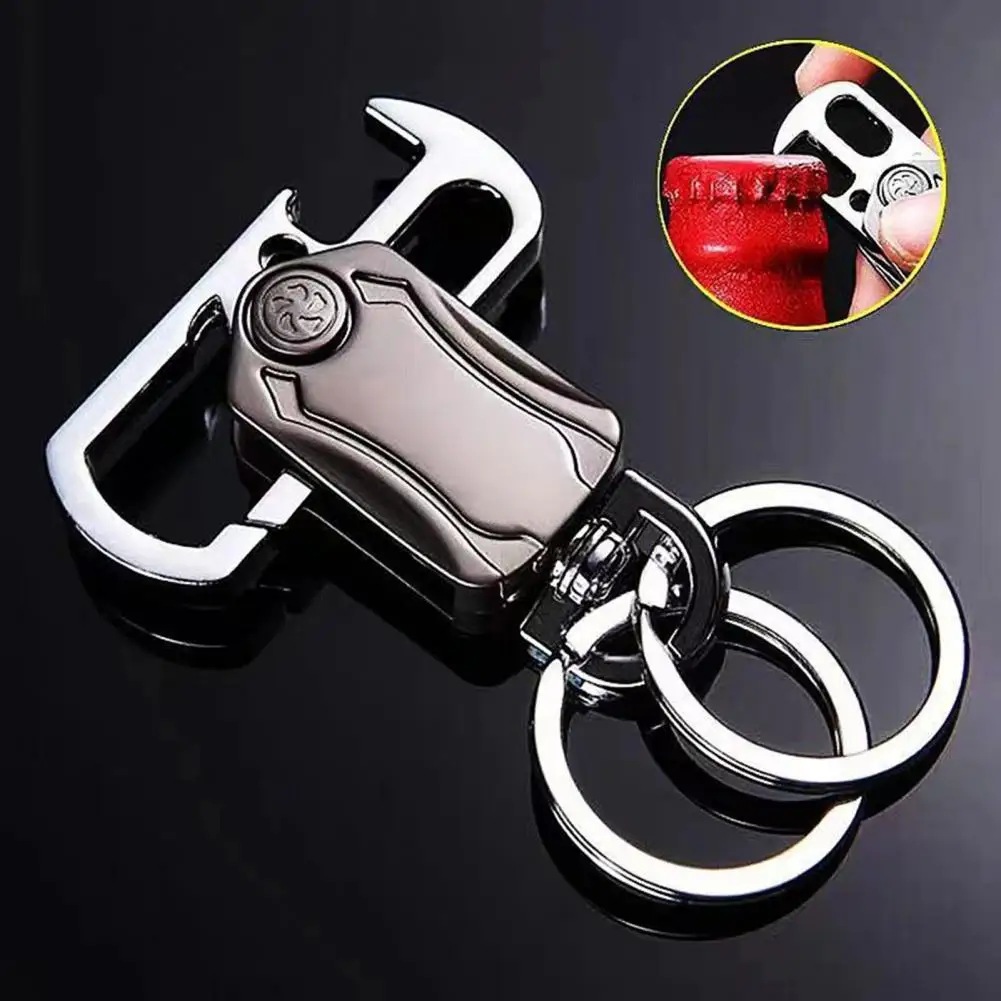 Zinc Alloy Keychain Heavy Duty Key Organizer Keychain with Carabiner Clip Portable Bottle Opener Multifunctional Fidget Spinner