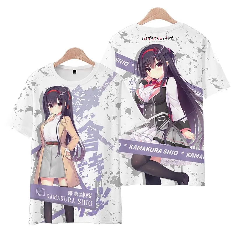 ハミダシクリエイティブ ゲーム アニメ Tシャツ,半袖カジュアルTシャツ,大人用Tシャツ,フルカラー,プラスサイズの服