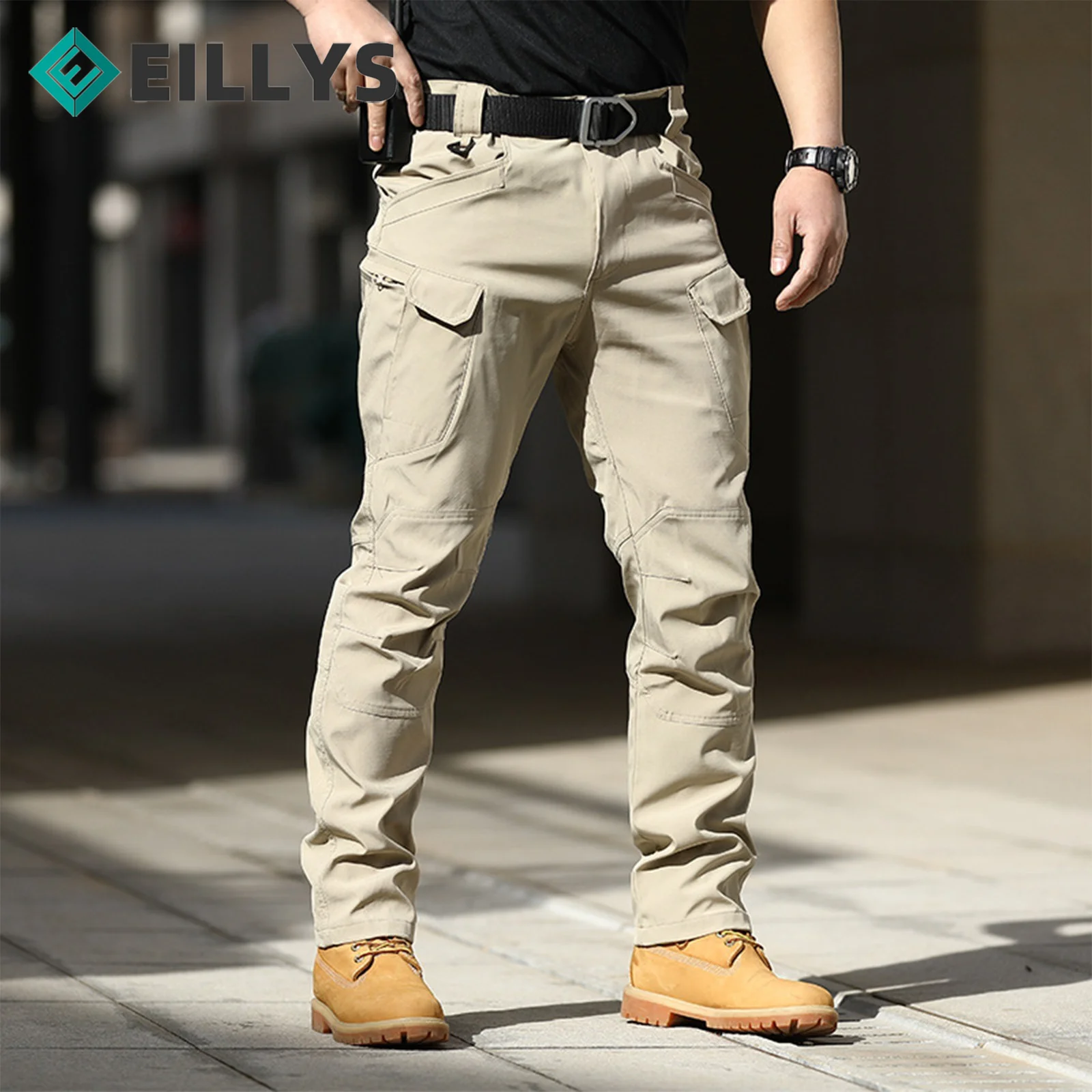 

Men Lightweight Tactical Pants Breathable Army Military Style Loose Long Trousers Autumn Multi Pocket Casual Cargo Pants