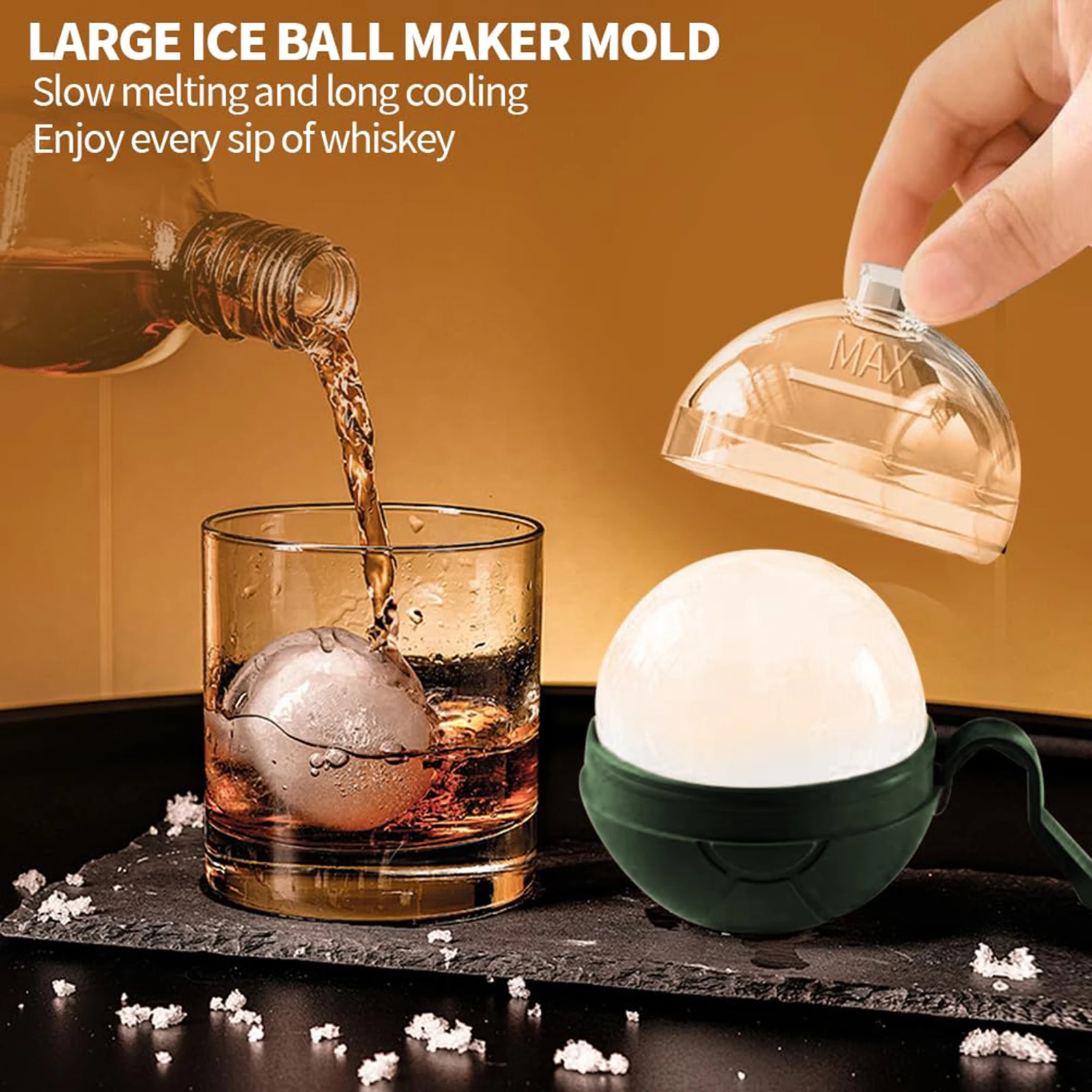 100ml Silicone Ice Ball To Make Round Whiskey Quick-Freezing Icebox Household Round Ice Cube Tray Silicone Grenade Ice Cube Mold