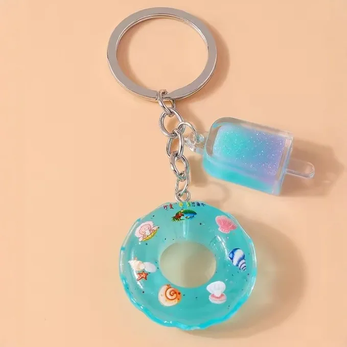 keychain swimming Ring Pendant Keyring Lovely Bag Pendant Backpack Hanging Decoration Couple Gifts