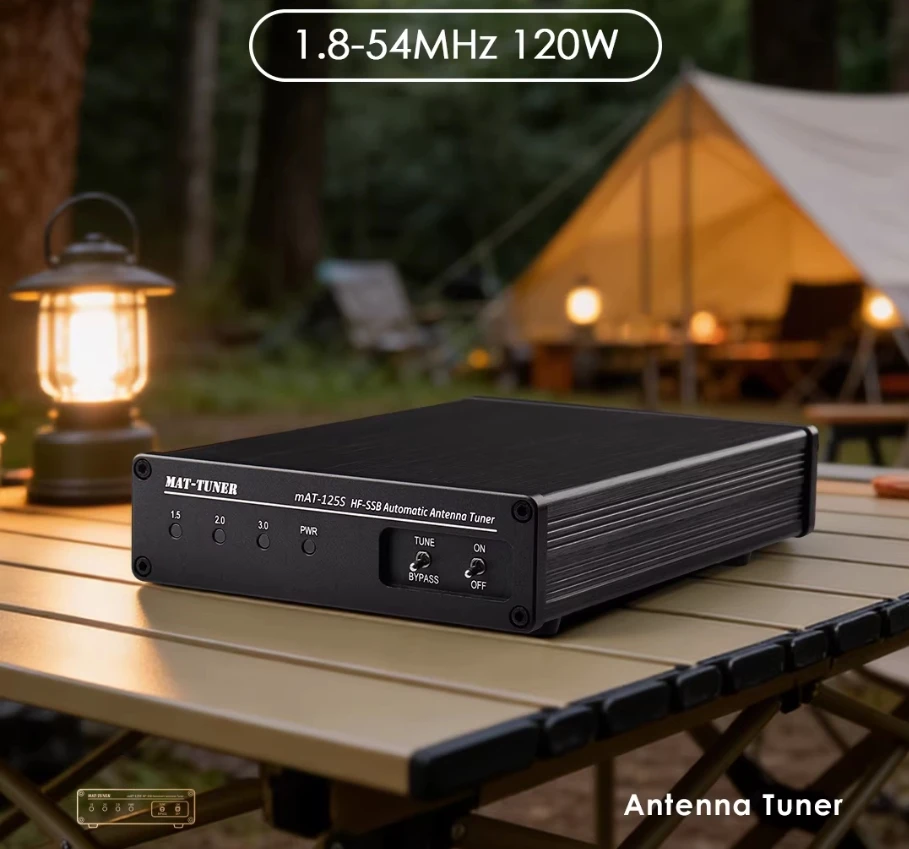 Antena mAT-125S 120W HF SSB com Sintonizador Automático para Rádio Amador ICOM YAESU KENWOOD