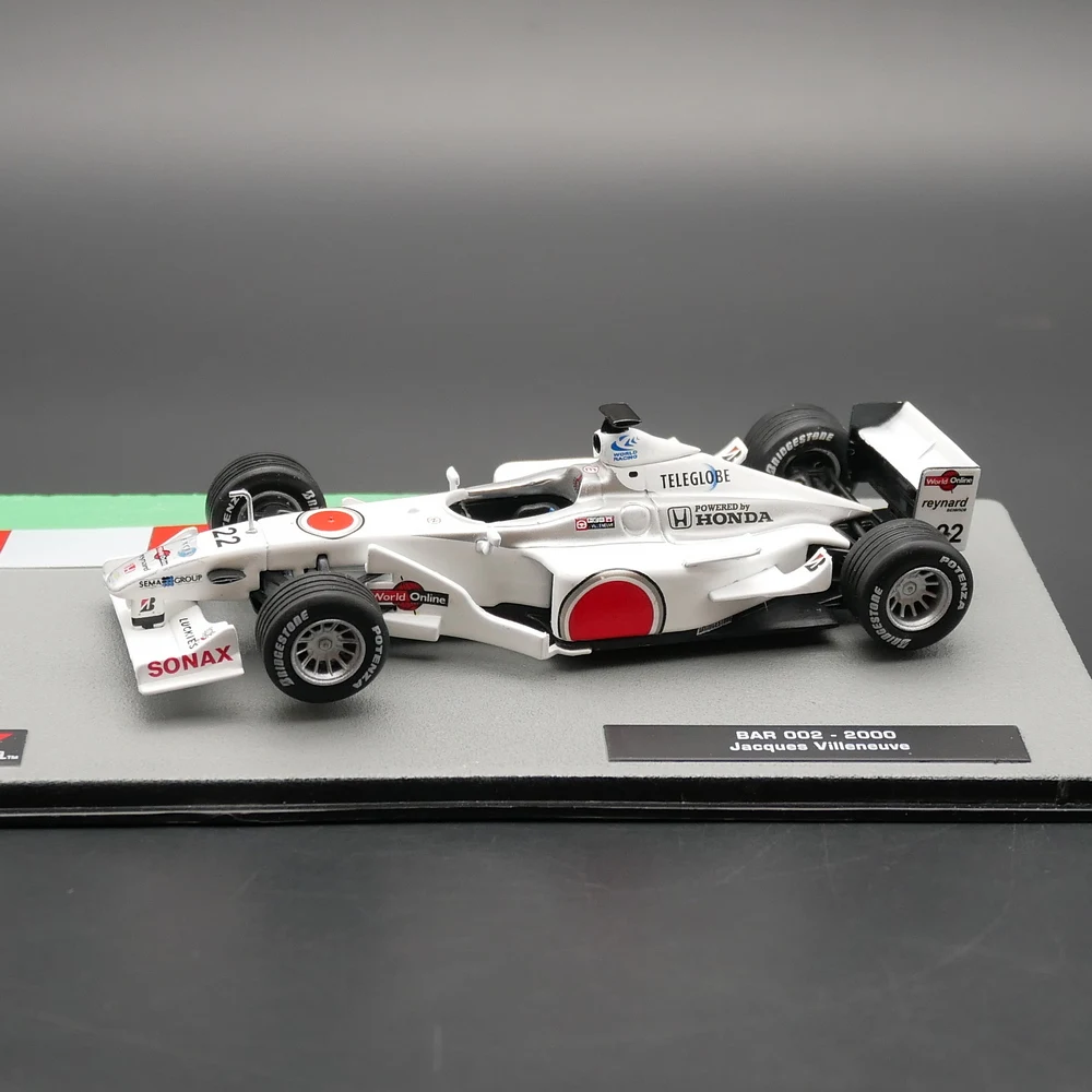 Ixo 1:43 Bar 002 2000 Jacques Villeneuve odlany Model samochodu pojazd metalowa zabawka