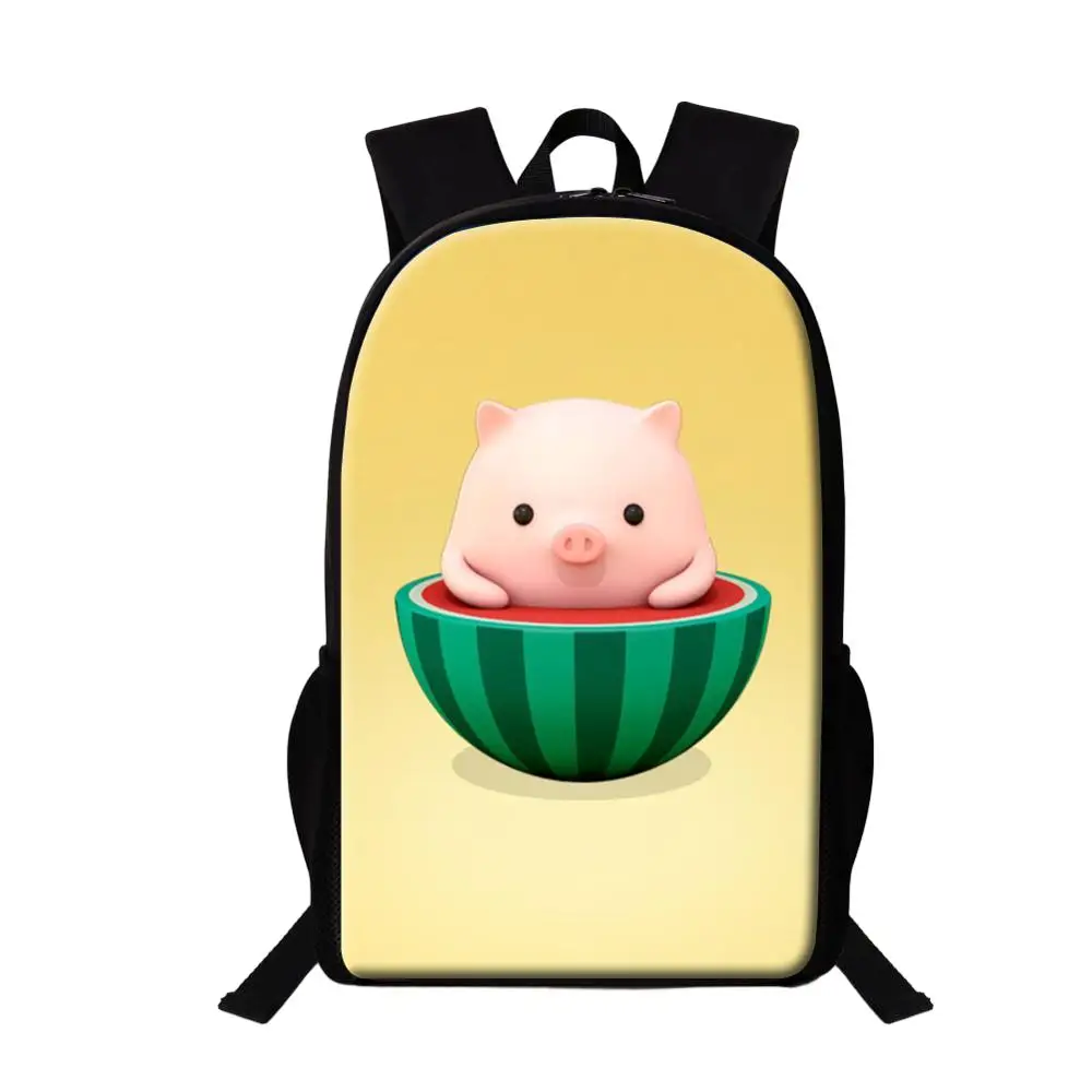 Zaino leggero per studenti primari stampa volpe Bookbag bambini Cartoon School Bags Animal Owl Bear Pig borsa multifunzione