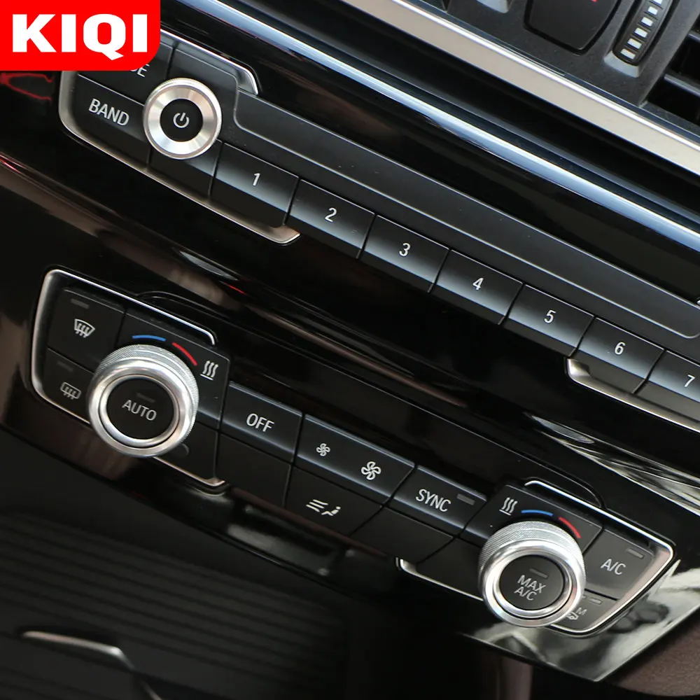 에어컨 손잡이 오디오 볼륨 조절 버튼 원형 트림 링 커버, BMW X1F48 F46 F20 F21 F30 F35 F47 2016-2021, 3 개