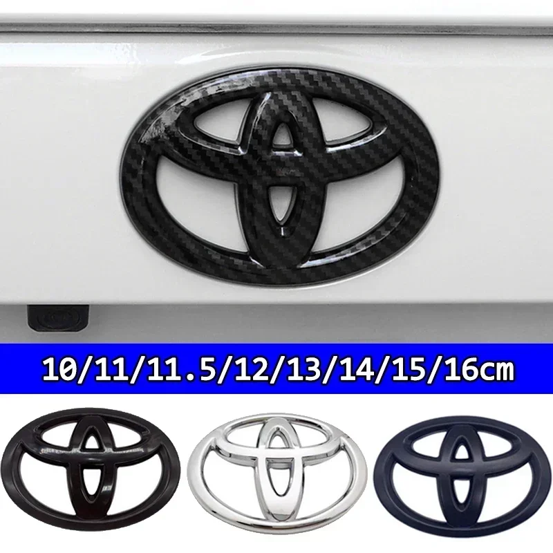 ABS Car Front Hood Logo Rear Trunk Emblem Sticker for Toyota Camry Corolla Prius Auris Hilux Prado CHR Yaris Avensis Sequoia