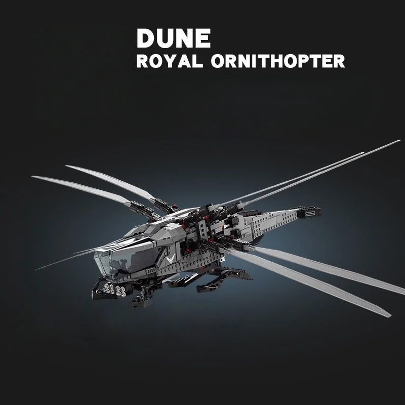 

1369 pieces of MOC aircraft in the movie Dune, the Royal Flying Wing fighter building blocks, children's Christmas toys