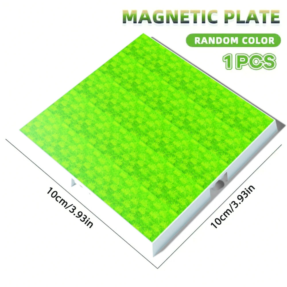Ensemble de suppléments de sol de plaque de base magnétique colorée, jouet de scène de jeu de construction du monde magnétique bricolage, cadeau parfait pour les amoureux des jeux garçons