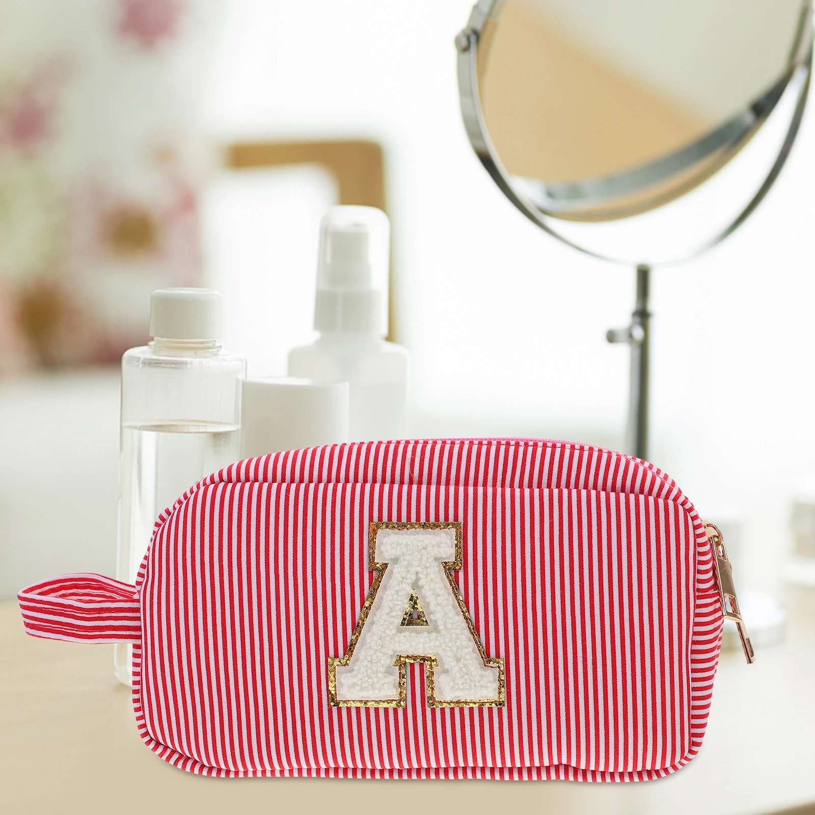 

Stylish Makeup Organizer Toiletry Pouch Travel Vanity Storage Bag Durable Polyester Zipper Portable Outdoor