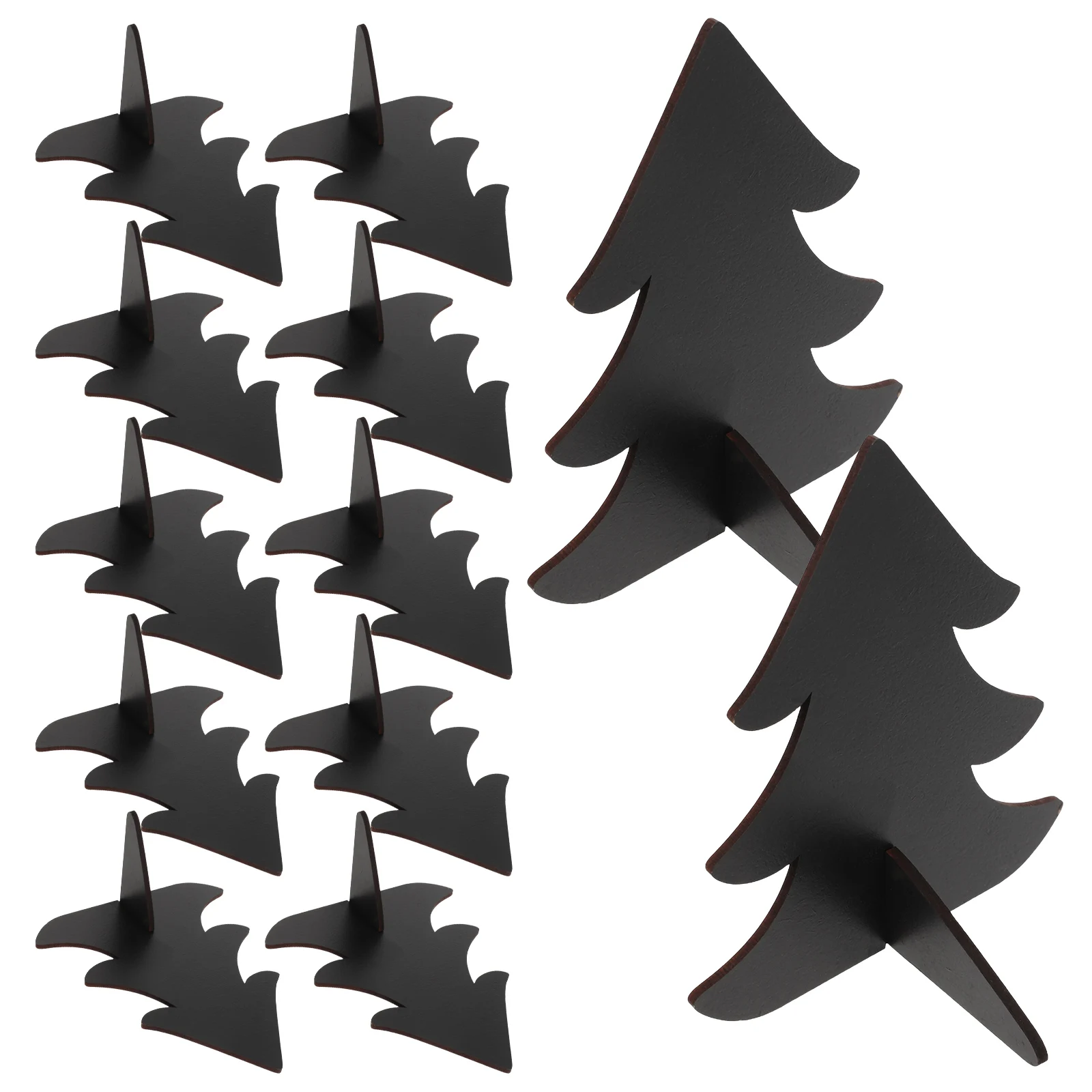 12 Pcs Label Christmas Tree Blackboard Home Decor Wooden Chalkboard Table Signs