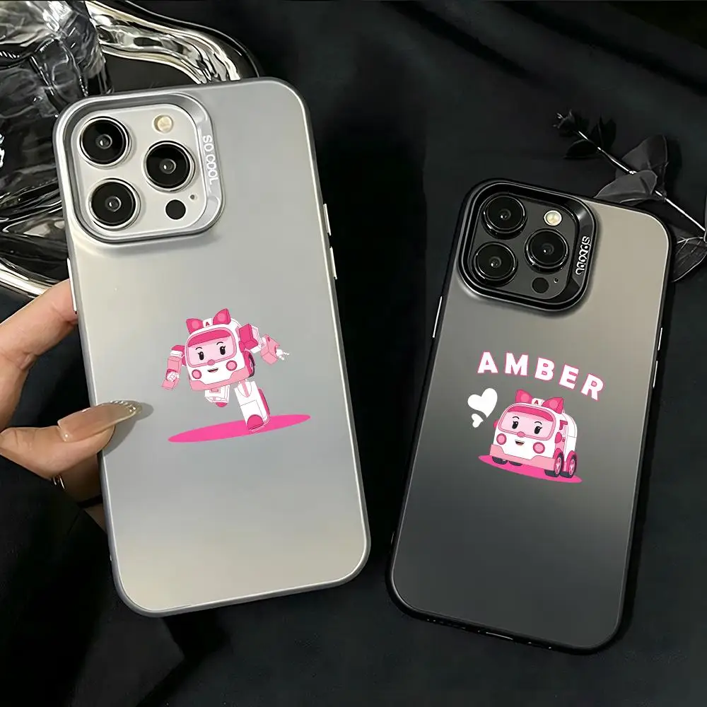 Funda Premium para iPhone 16/15/14/13/12/17 Pro Max Plus, ligera y resistente a caídas. R-Robocar P-Poli