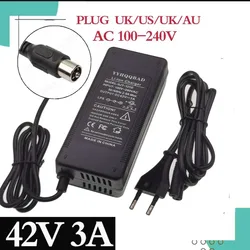 42V 3A Electric Bike Lithium Battery Charger for 36V Lithium Battery Pack RCA Plug Connector 42V3A Charger