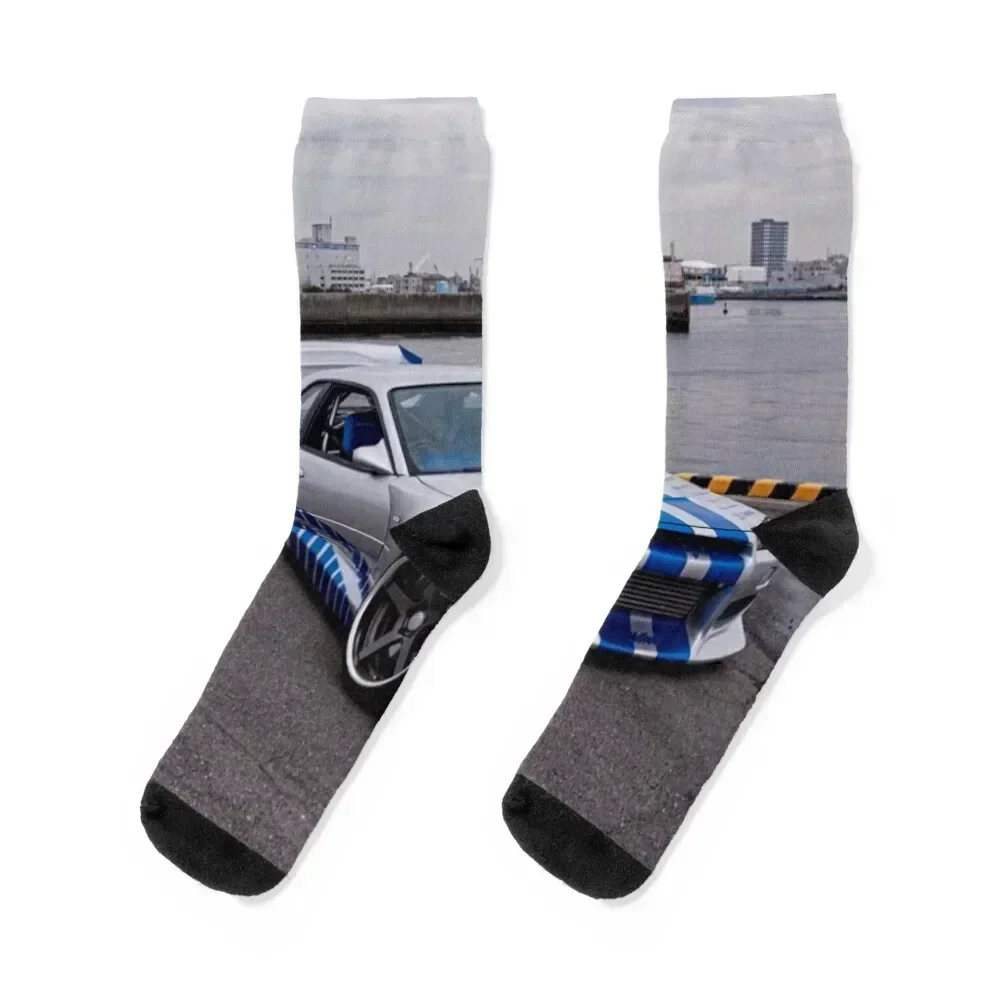 

Paul Walker's R34 Socks ankle sport cotton Christmas Men's Socks Luxury Women's
