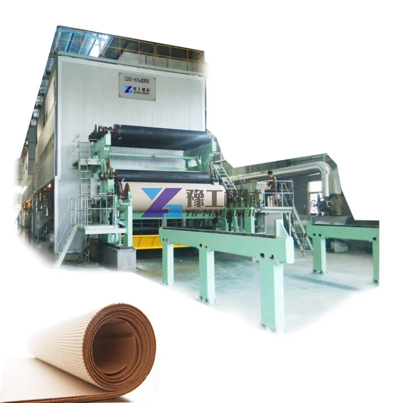 80 Ton Size 2800 Mm Test / Flute Paper Making Machine with Wheat Straw Pulper