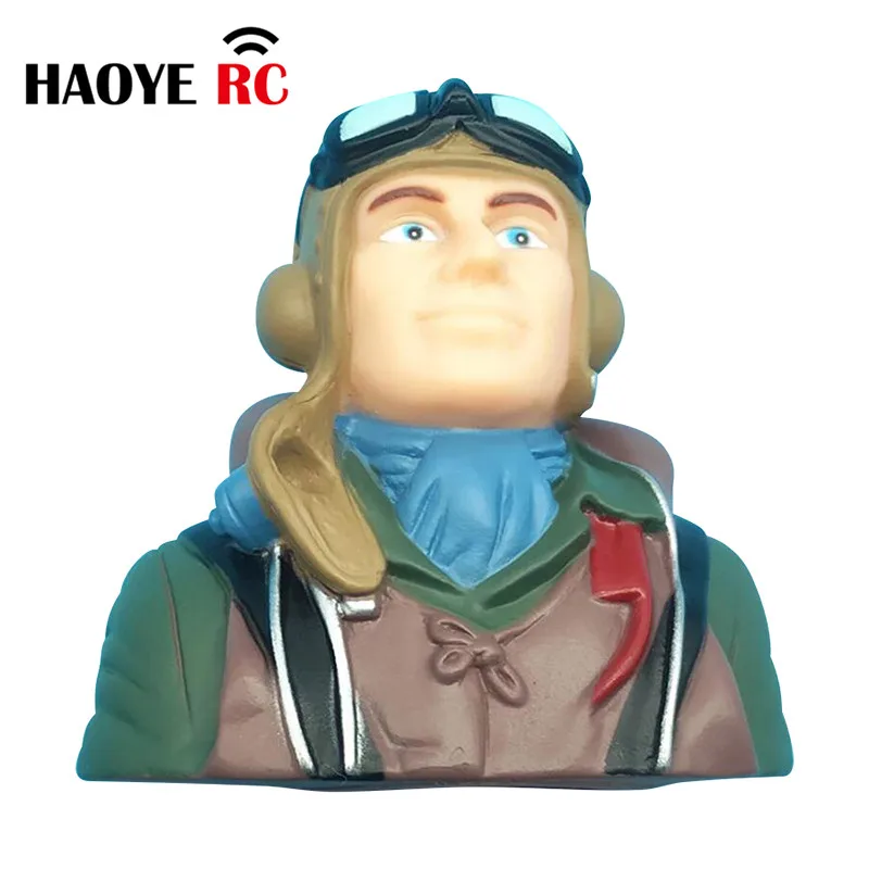 Haoye 1 Pc 1/6 Scale  Pilots  Figures Toy Model  WW2 Pilot For RC Plane Accessories Hobby Color Army Green