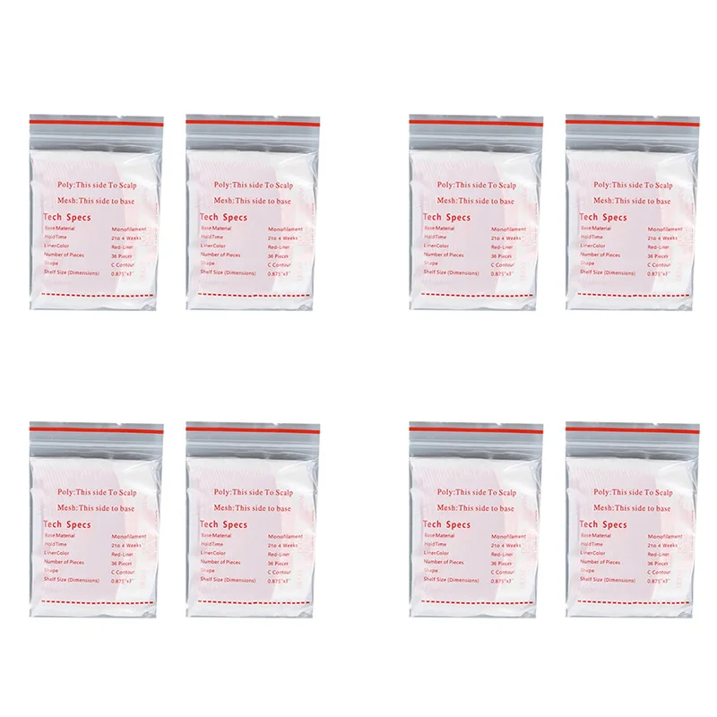 

288Pcs/Lot Duo Tac Lace Wig Sided Double Tape Slitting Line Hair Adhesive Extension Strips For Toupees/Lace Wig Film C