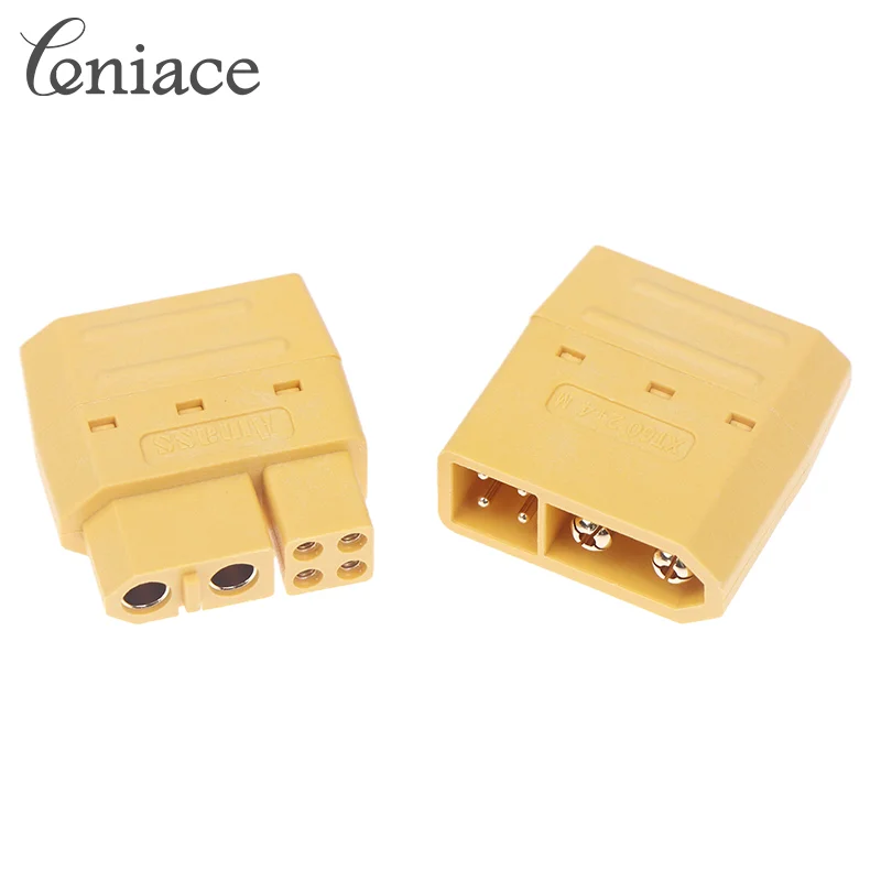 1Set XT60 (2+4) Male Female Plug Connector With Signal Pin And Sheath Solder Wire Model Accessories