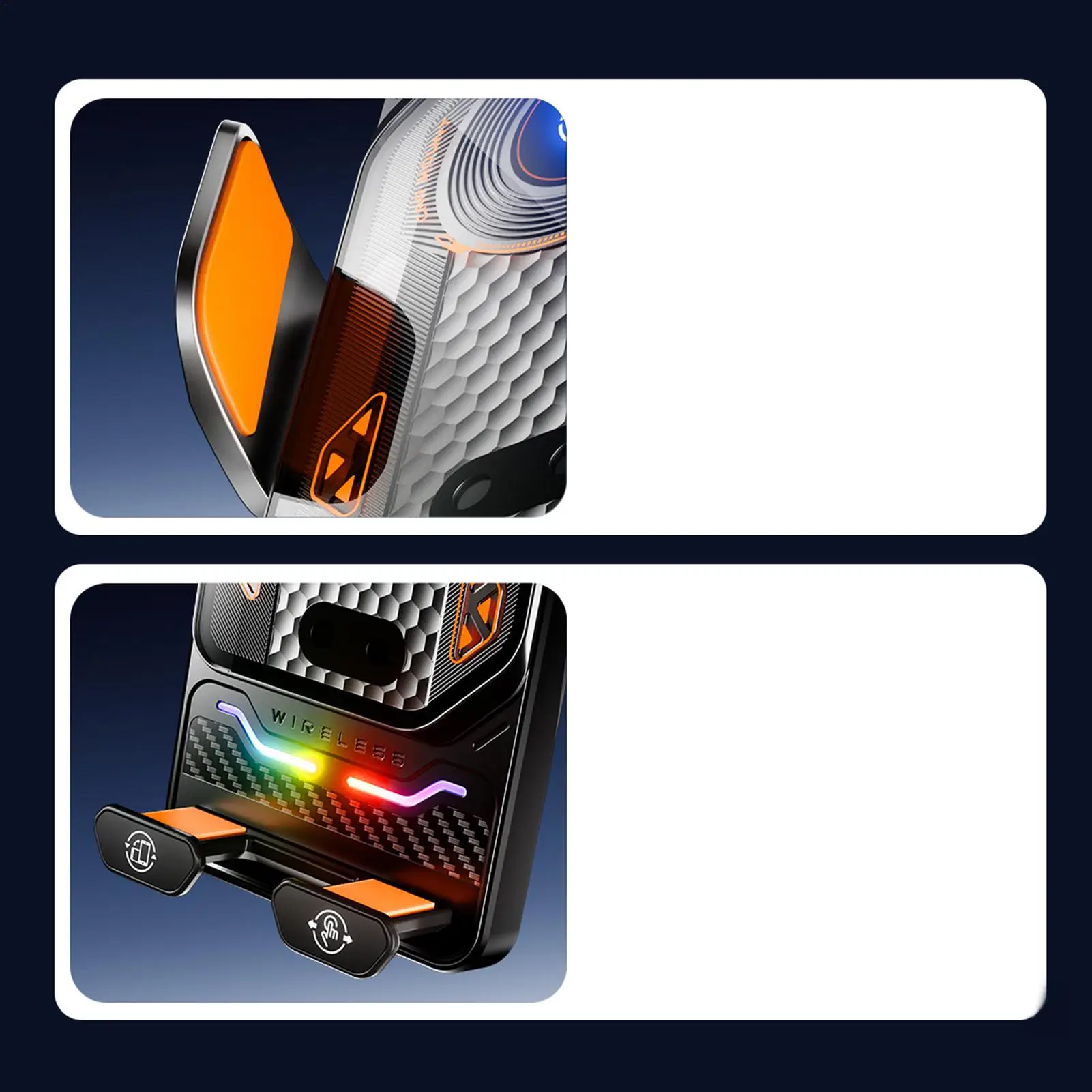 

Car Phone Mount Anti-Slip Smartphone Cradles With Wireless Charging Function Vent Phone Holder for Car for Trailer RV Automotive