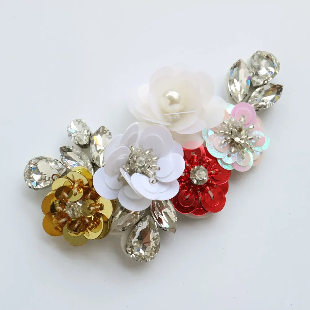 2 Stück/Set Luxus-Strass-Aufnäher für Kleidung, Stickerei-Applikationen, Taschen, Nähdekorationen und Accessoires – Detail 3