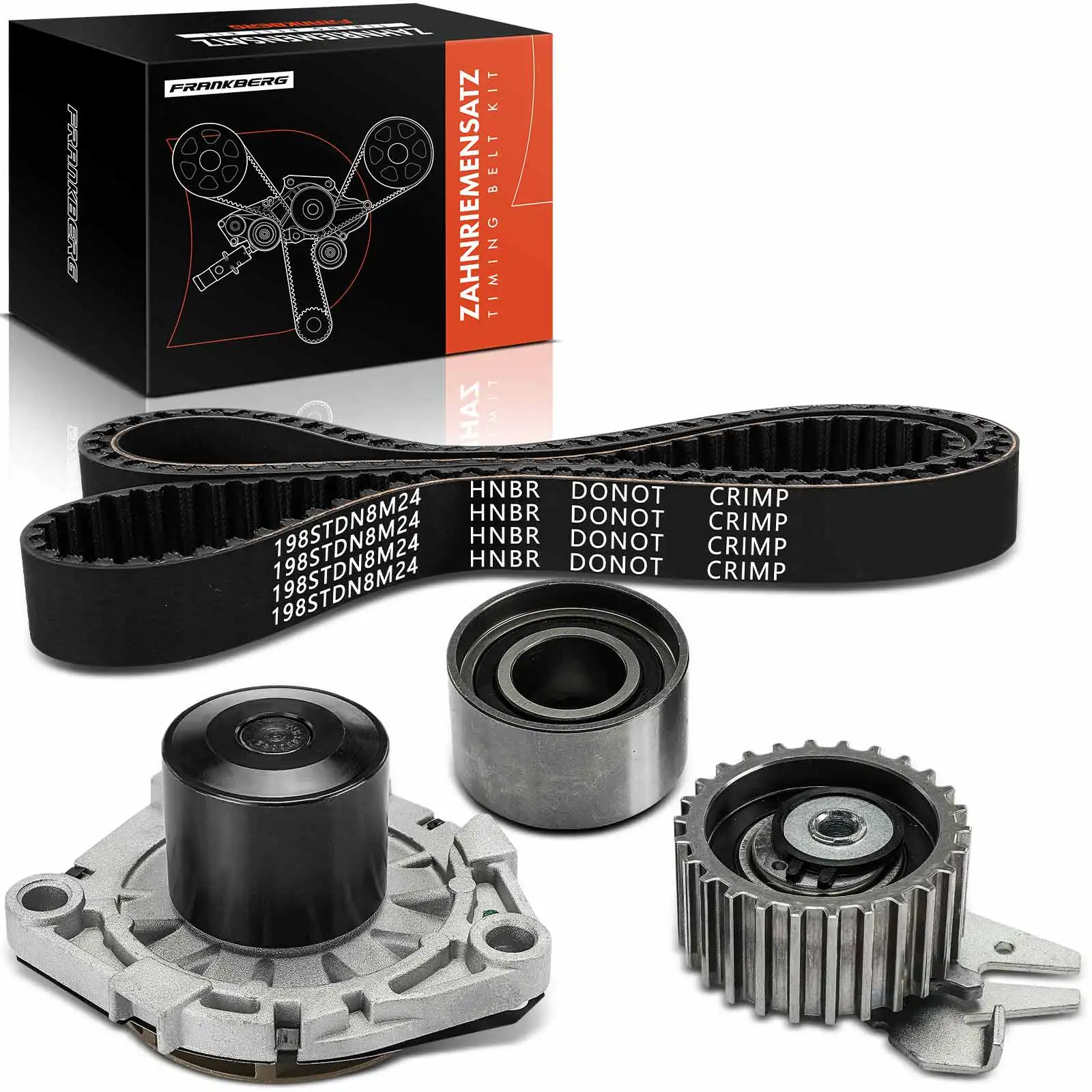 Frankberg 1x Zahnriemensatz Zahnriemen Wasserpumpe für Alfa Romeo 156 932 166 Lancia Thesis KP45600XS 7883-13199