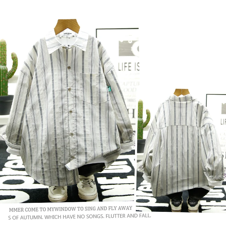 lafleur-children's-casual-striped-gradient-color-design-shirt-cotton-long-sleeve-loose-fit-spring-autumn-season-boys'-shirt