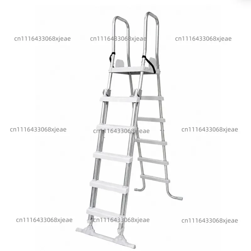 Swimming Pool 5 Steps with Platform Escalator Swimming Pool Supporting Equipment Ladder Pool Ladder 1.5M