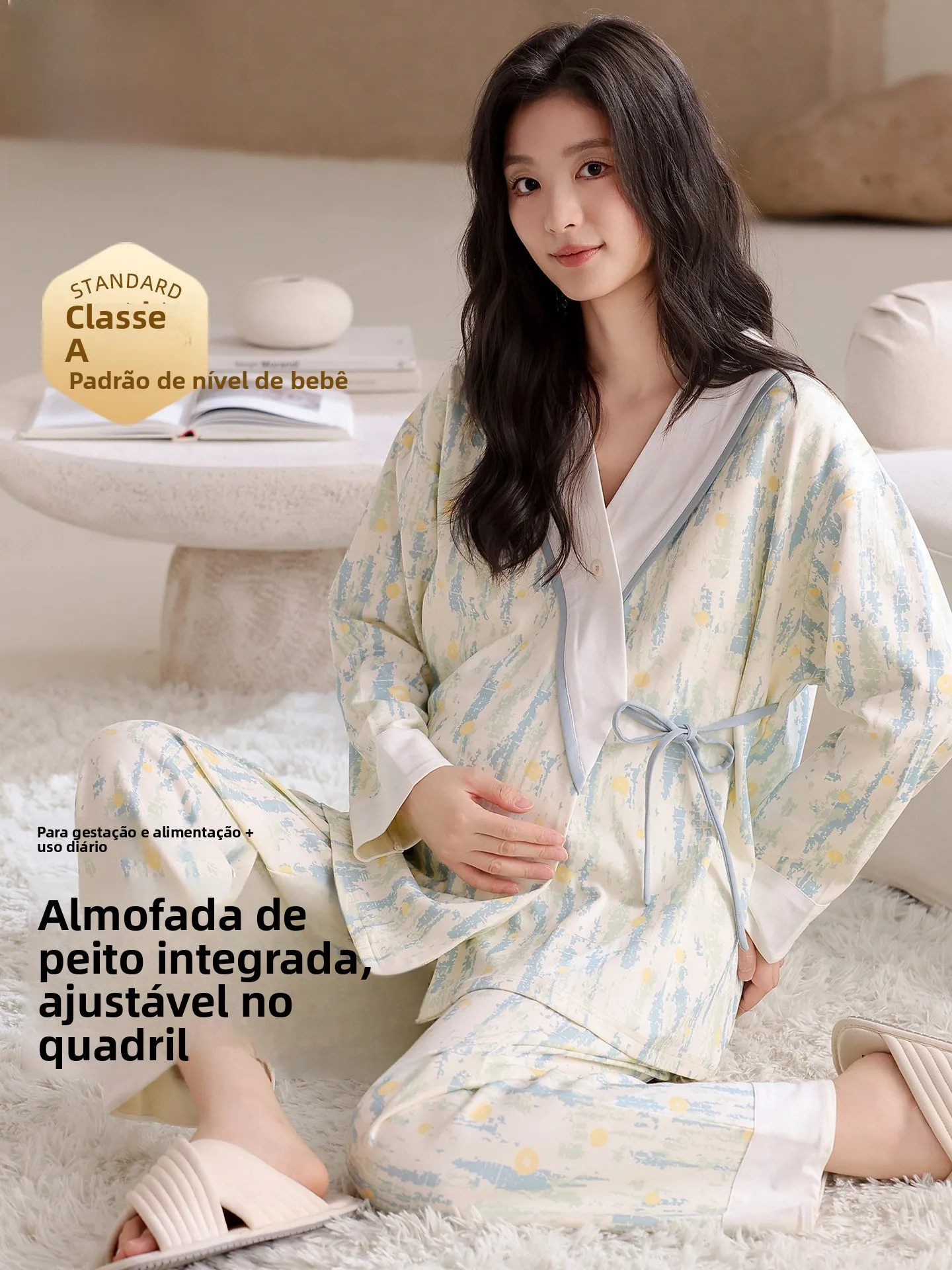 100-pure-cotton-maternity-sleepwear-set-with-chest-pad-spring-autumn-home-clothes-set-for-postpartum-nursing-women