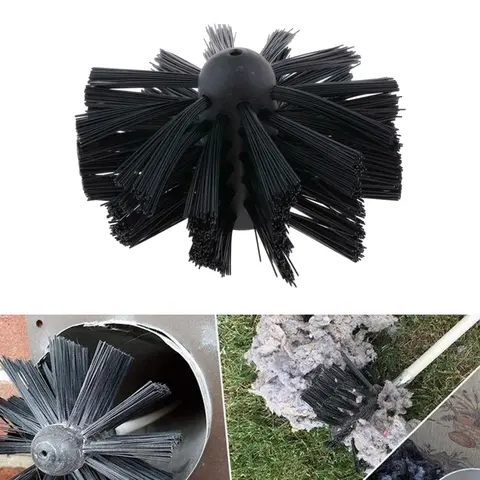 200mm 굴뚝 브러시 로터리 벤트 청소 브러시 건조기 덕트 굴뚝 파이프 청소용 나일론 굴뚝 린트 리무버