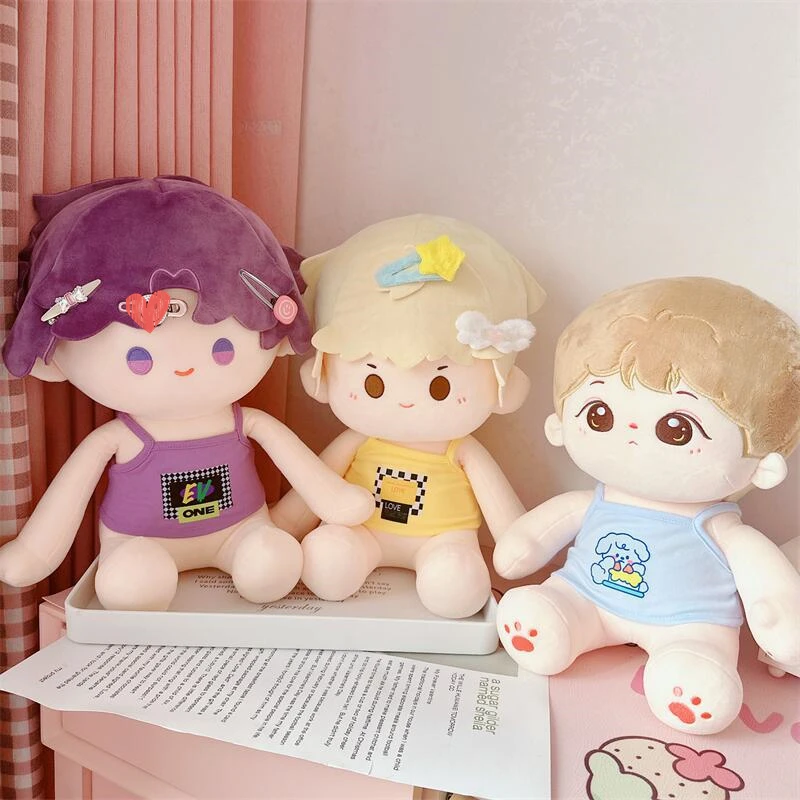 

5 Colors 40cm Idol Doll Clothes Accessories Cute Cartoon Tank Vest DIY Idol Cotton Plush Doll Clothes for Kids Girls Fans Gifts