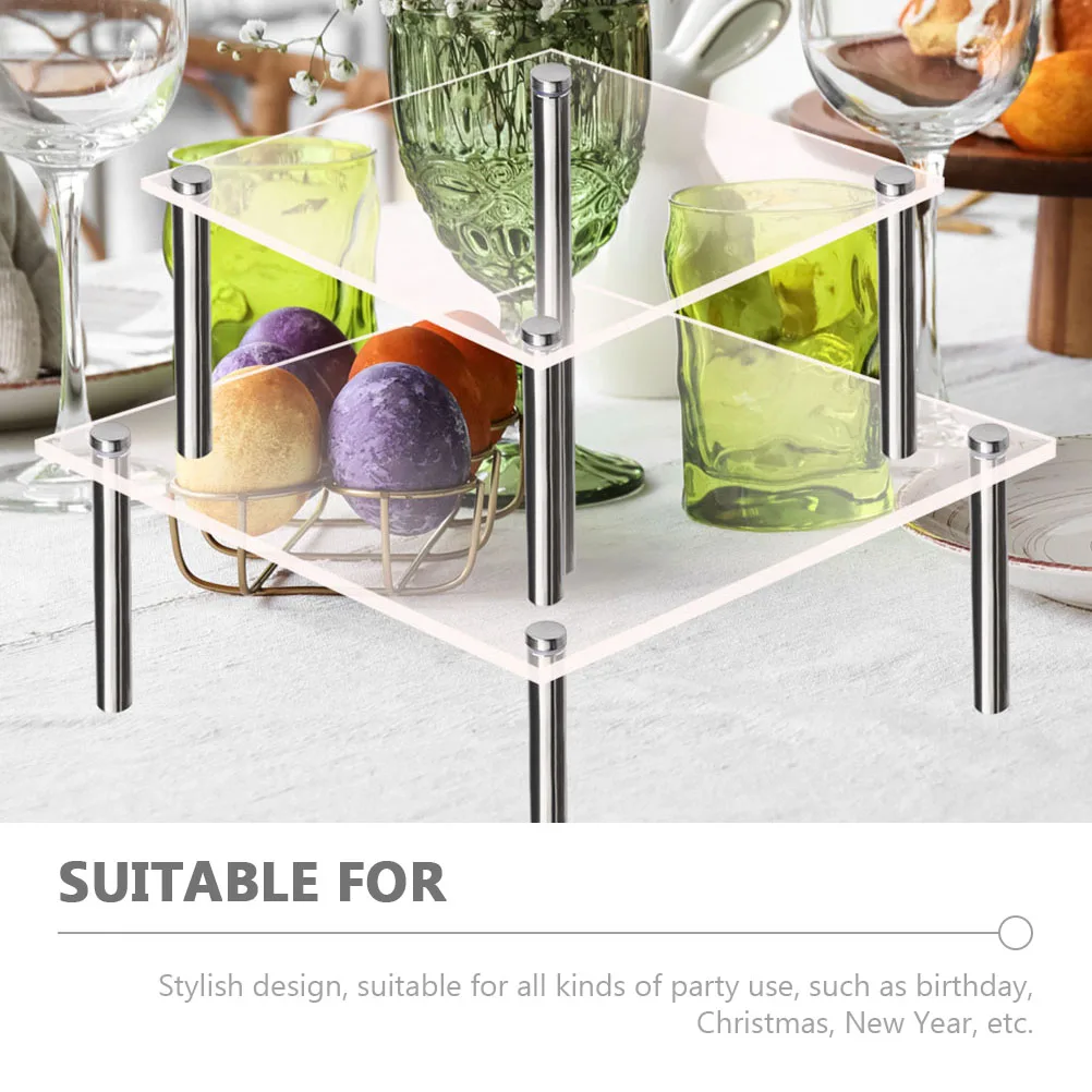 

3pcs Acrylic Cake Stand Transparent Display Stand For Dessert Cupcakes Party Wedding Decorative Desktop Dessert Holder Household