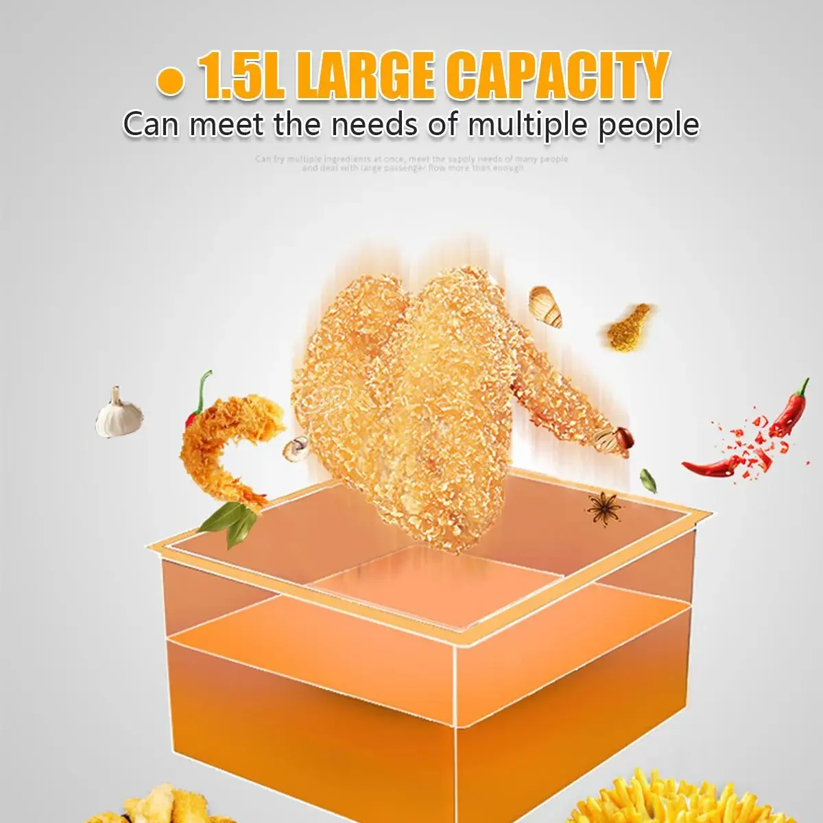 Электрическая Фриза для глубокой жарки, жаровня в духовке, горячий горшок, гриль для жарки курицы, регулируемый термостат, кухонные приборы, машина для картошки фри