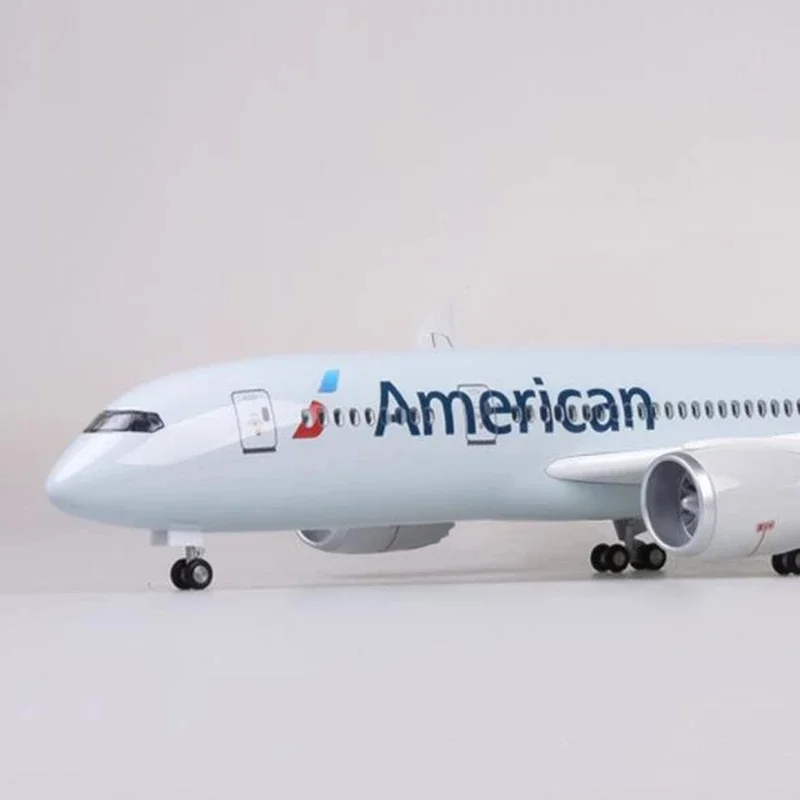 Imagem -05 - American Airlines Boeing 787 B787 Dreamliner Aircraft Luz e Roda Diecast Resina Modelo Avião 47cm Novo 1:130