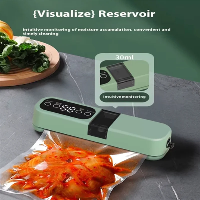 ABVI-USB قابلة للشحن فراغ السدادة التلقائي جهاز غلق أكياس الطعام ونظام ختم الوجبات الخفيفة فراغ السدادة مع 5 قطعة أكياس