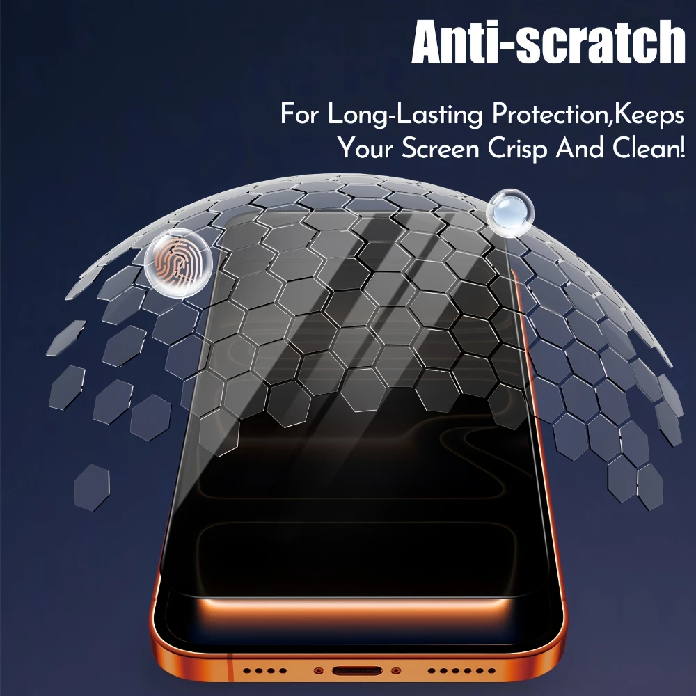 NNBILI 1-5pcs Full Cover Privacy Tempered Glass Screen Protector for iPhone 17 16 15 14 13 12 11 Pro Max 17e 16e Easy to Install view 4