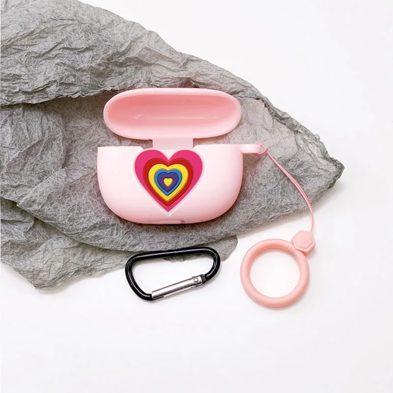 Cartoon Case for OPPO Enco air/air2 Case Cute Anti-drop Ring Silicone Earphone Cover lovely cover fudna for OPPO Enco air2 cover