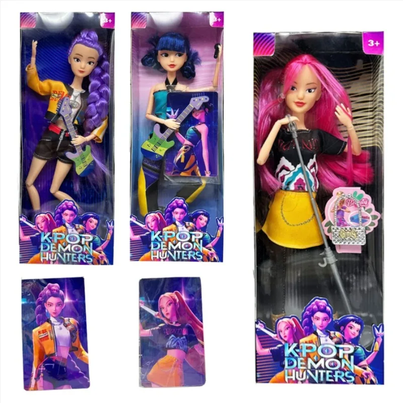 2025, chasseurs de démons K-POP de 11.5 pouces, action animée de forme exquise avec chanson à thème Rumi Zoey Mira, cadeaux d'anniversaire pour filles